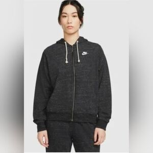 Nike Organic Cotton Blend Dark Charcoal Zip Hoodie